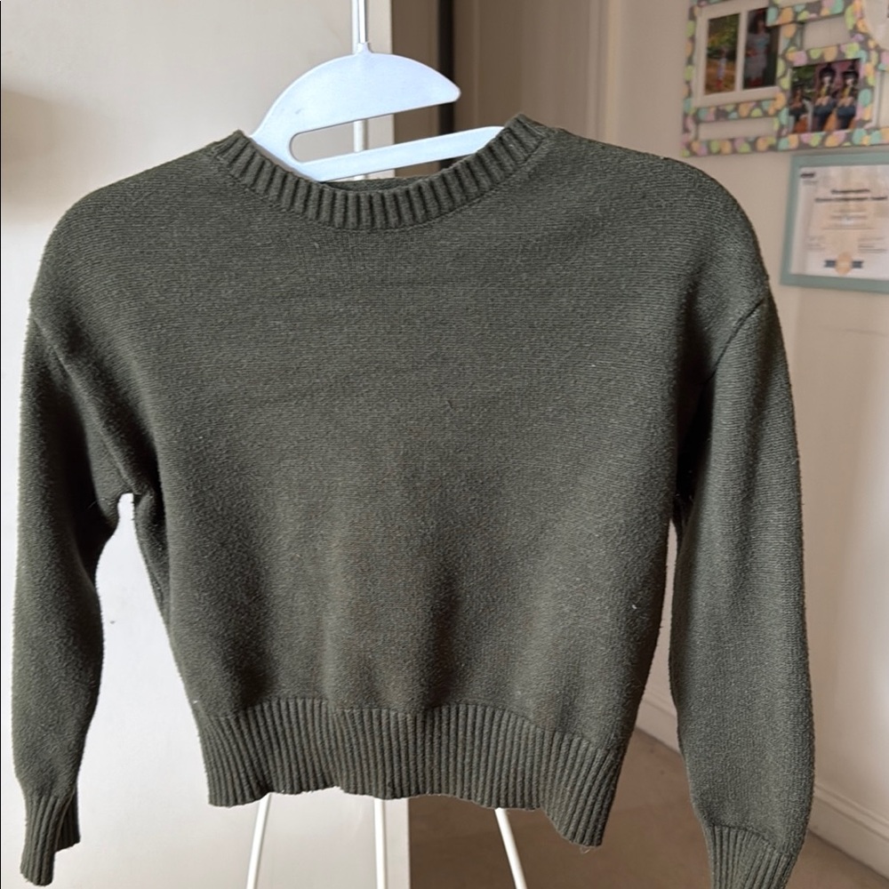 Zara Olive Crewneck Sweater - Women's